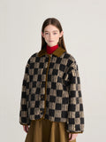 Chaqueta sherpa con estampado